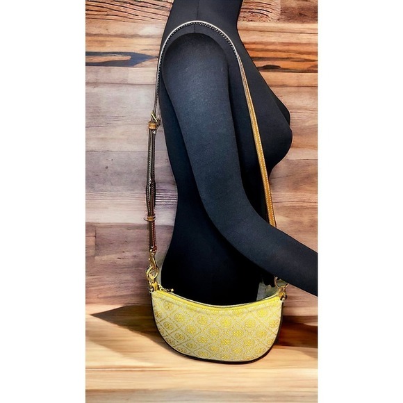 New Without Tags Tory Burch T Monogram Mini Jacquard Hobo Crossbody Bag - Picture 9 of 12